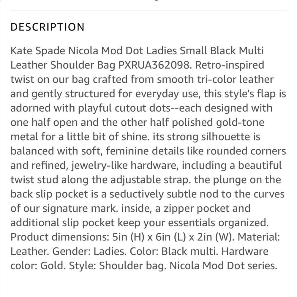 KATE SPADE SMALL NICOLA MOD DOT FLAP SHOULDER BAG. NEW WITH TAGS & DUSTBAG. RARE - Picture 16 of 16
